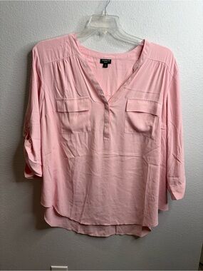 Torrid V-Neck Pink Harper Blouse Size 3